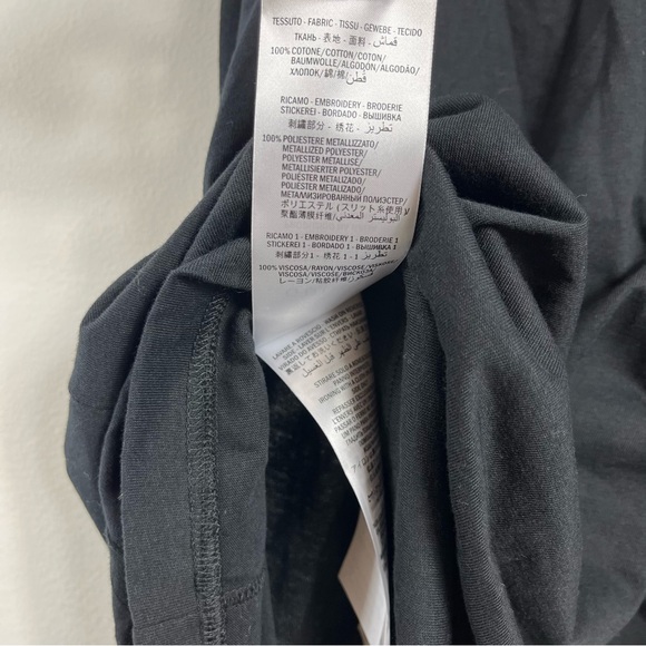 Gucci Oversized Embellished Sequin Detail T-Shirt Size Medium NWT Black Gold - Picture 10 of 12